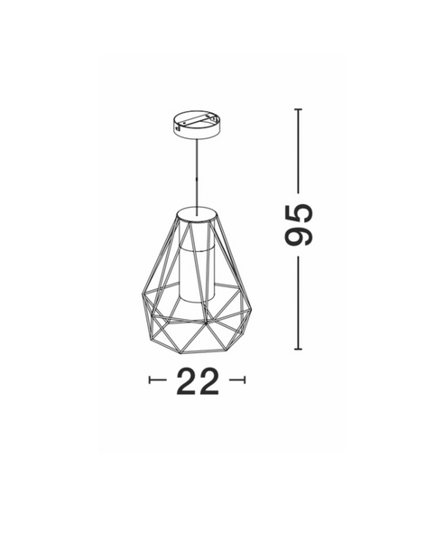 Riippuvalaisin Nova Luce Isidora IP54 E27 220mm