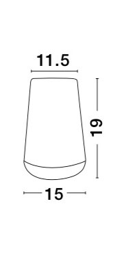 Pöytävalaisin Nova Luce Marco musta 150mm