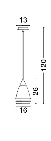 Riippuvalaisin Nova Luce Roma 160mm