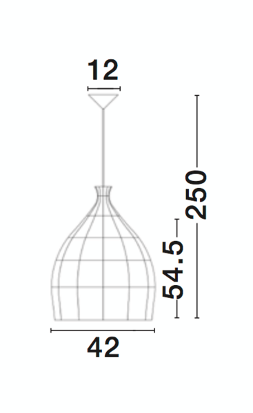 Riippuvalaisin Nova Luce Destin harmaa 420mm