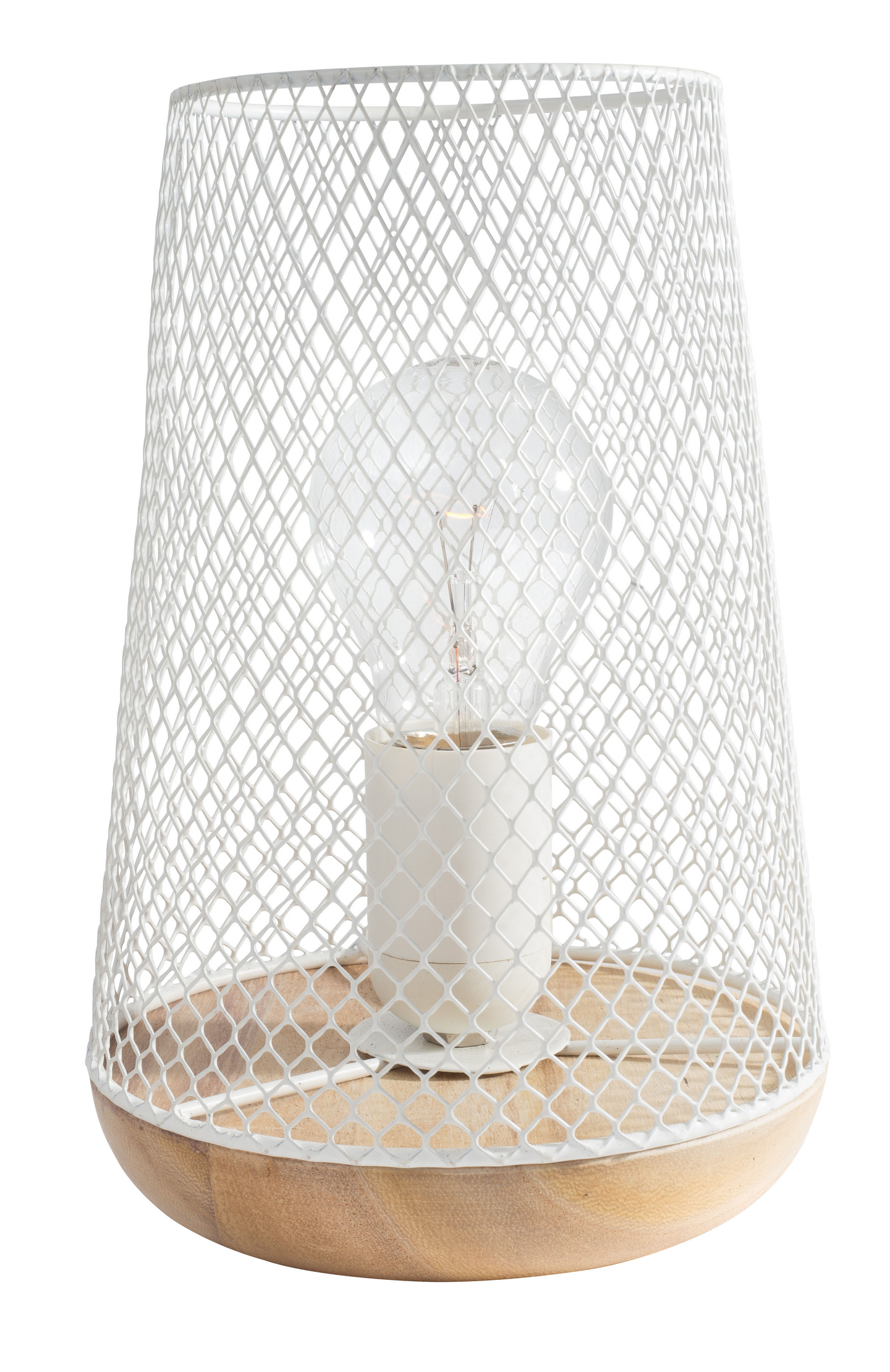 Pöytävalaisin Nova Luce Marco valkoinen 150mm