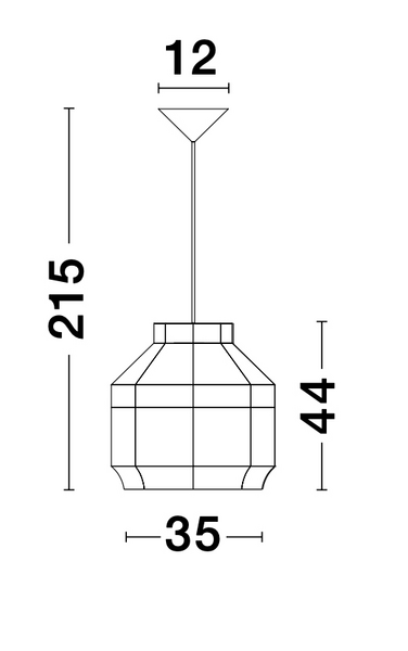 Riippuvalaisin Nova Luce Mia 350mm