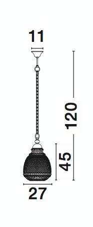 Riippuvalaisin Nova Luce Toulon kirkas E27 270mm