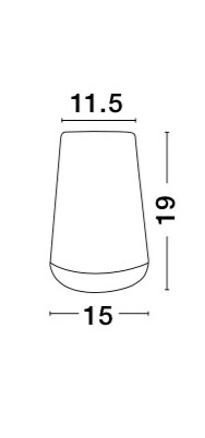 Pöytävalaisin Nova Luce Marco valkoinen 150mm