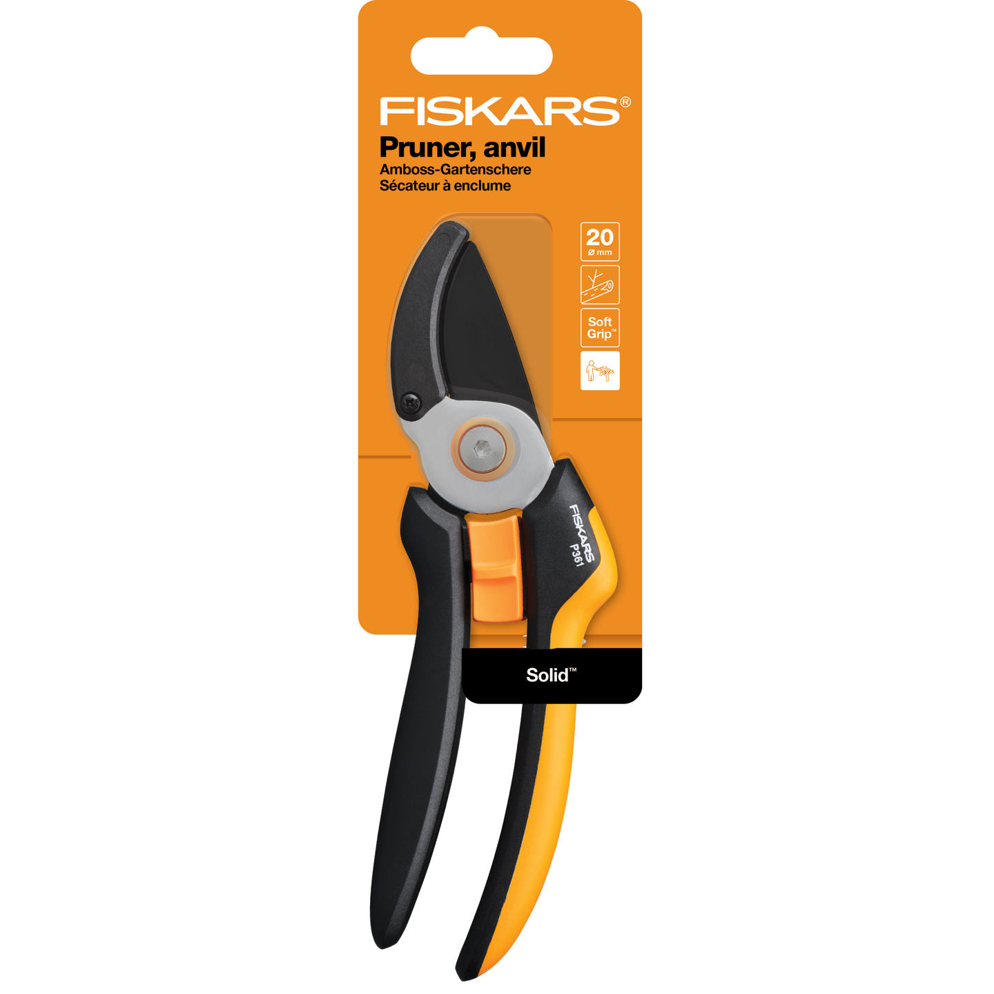 Oksasakset Fiskars alasinmalli Solid L P361