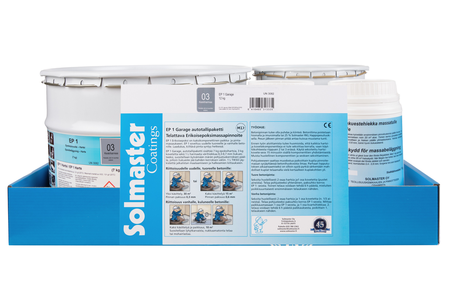 Epoksimassa Solmaster Garage EP 1 12kg RAL 7001