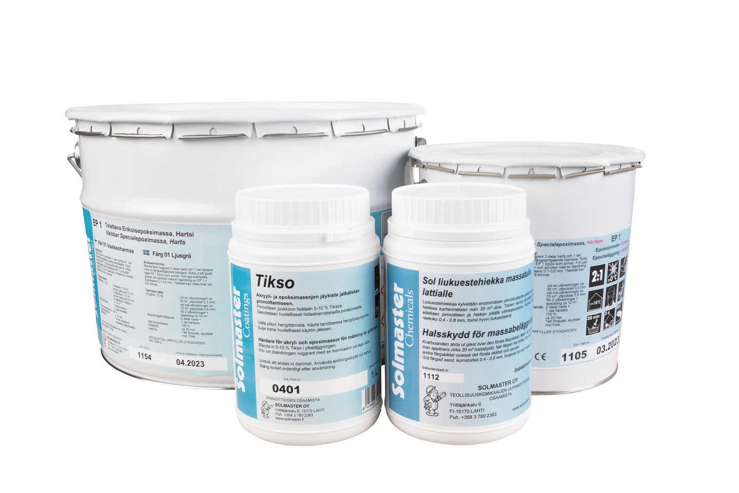 Epoksimassa Solmaster Garage EP 1 12kg RAL 7001