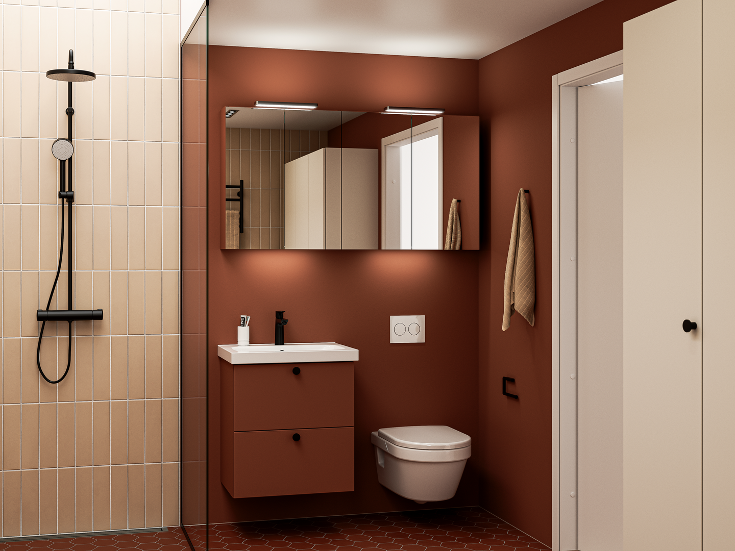 Peilikaappi Temal Choice 2 ovea pistorasia vasemmalla