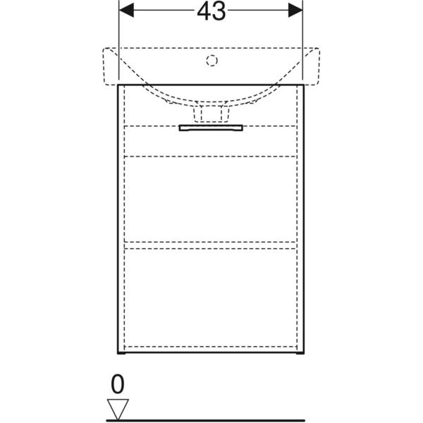 Allaskaappi IDO Glow Square tummanruskea yhdellä ovella
