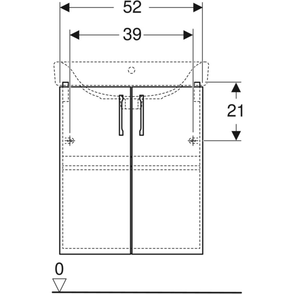Allaskaappi IDO Glow valkoinen kahdella ovella