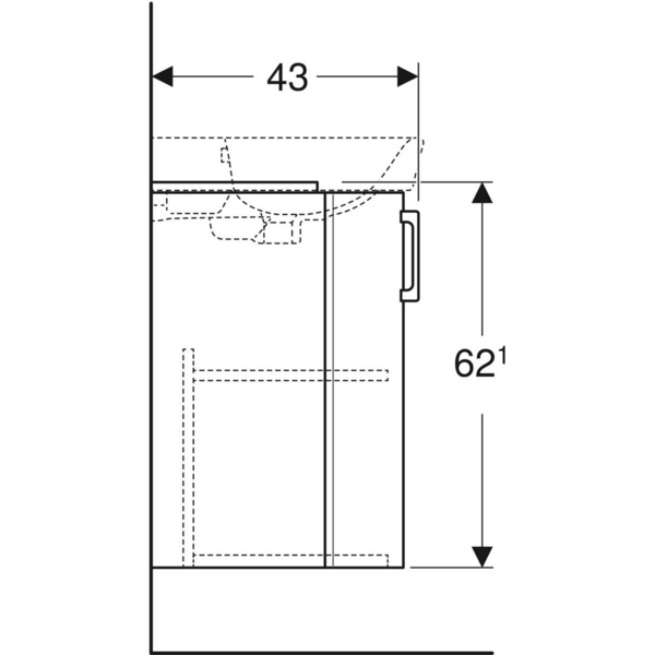 Allaskaappi IDO Glow valkoinen kahdella ovella