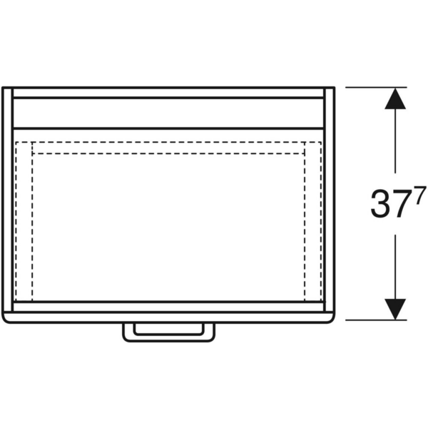 Allaskaappi IDO Glow Square valkoinen kahdella laatikolla