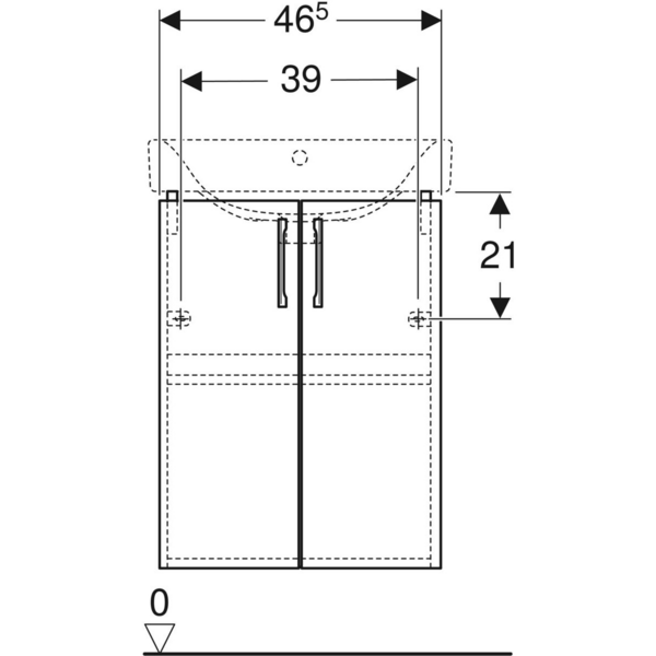 Allaskaappi IDO Glow valkoinen kahdella ovella