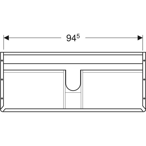 Allaskaappi IDO Glow Square valkoinen kahdella laatikolla