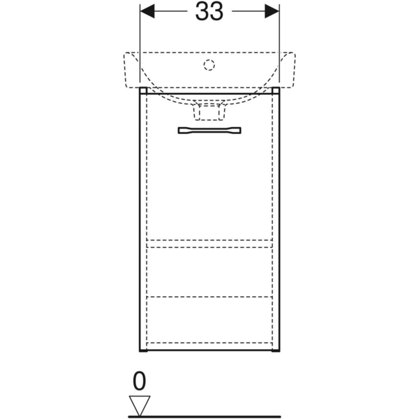 Allaskaappi IDO Glow Square valkoinen yhdellä ovella