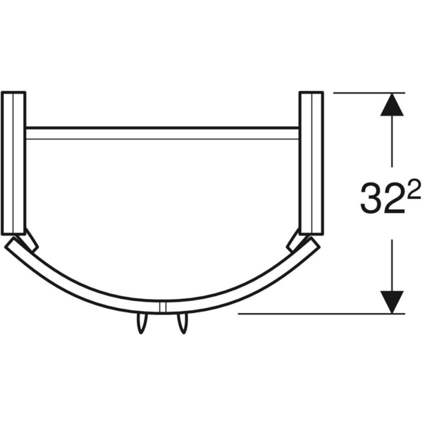Allaskaappi IDO Glow valkoinen kahdella ovella