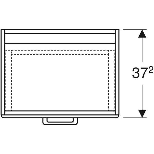 Allaskaappi IDO Glow Square tummanrusk kahdella laatikolla