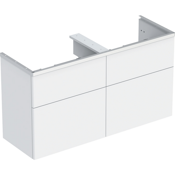 Allaskaappi IDO Glow Square 120cm L118 K64 S40cm valkoinen neljällä laatikolla