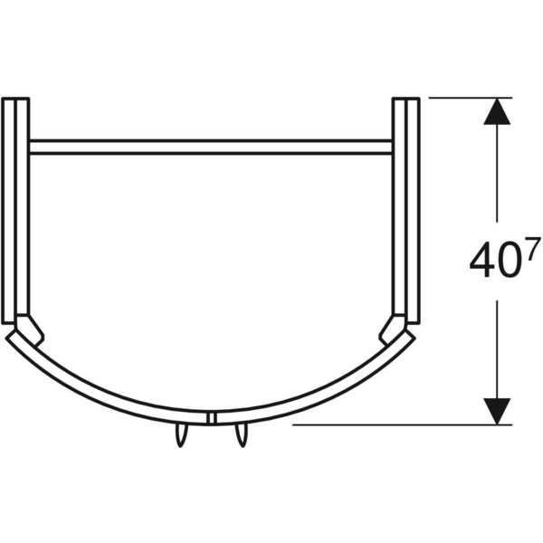 Allaskaappi IDO Glow valkoinen kahdella ovella