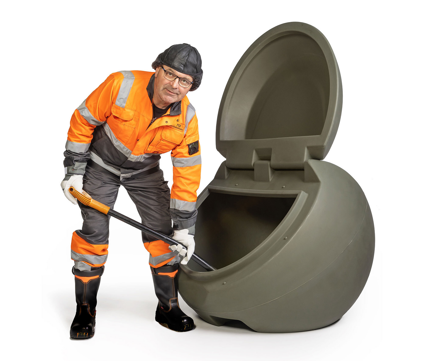 Hiekoitusastia Inora 450l ruskea