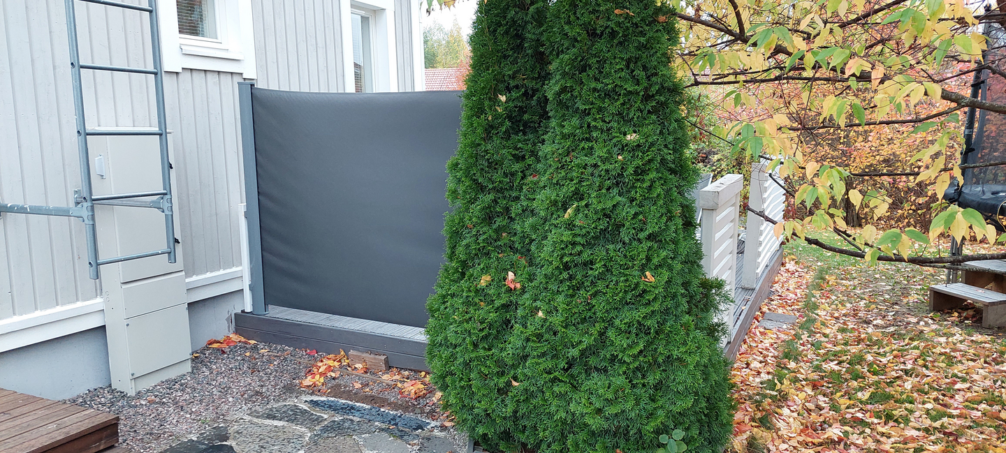 Sivumarkiisi Cello 160x250cm harmaa