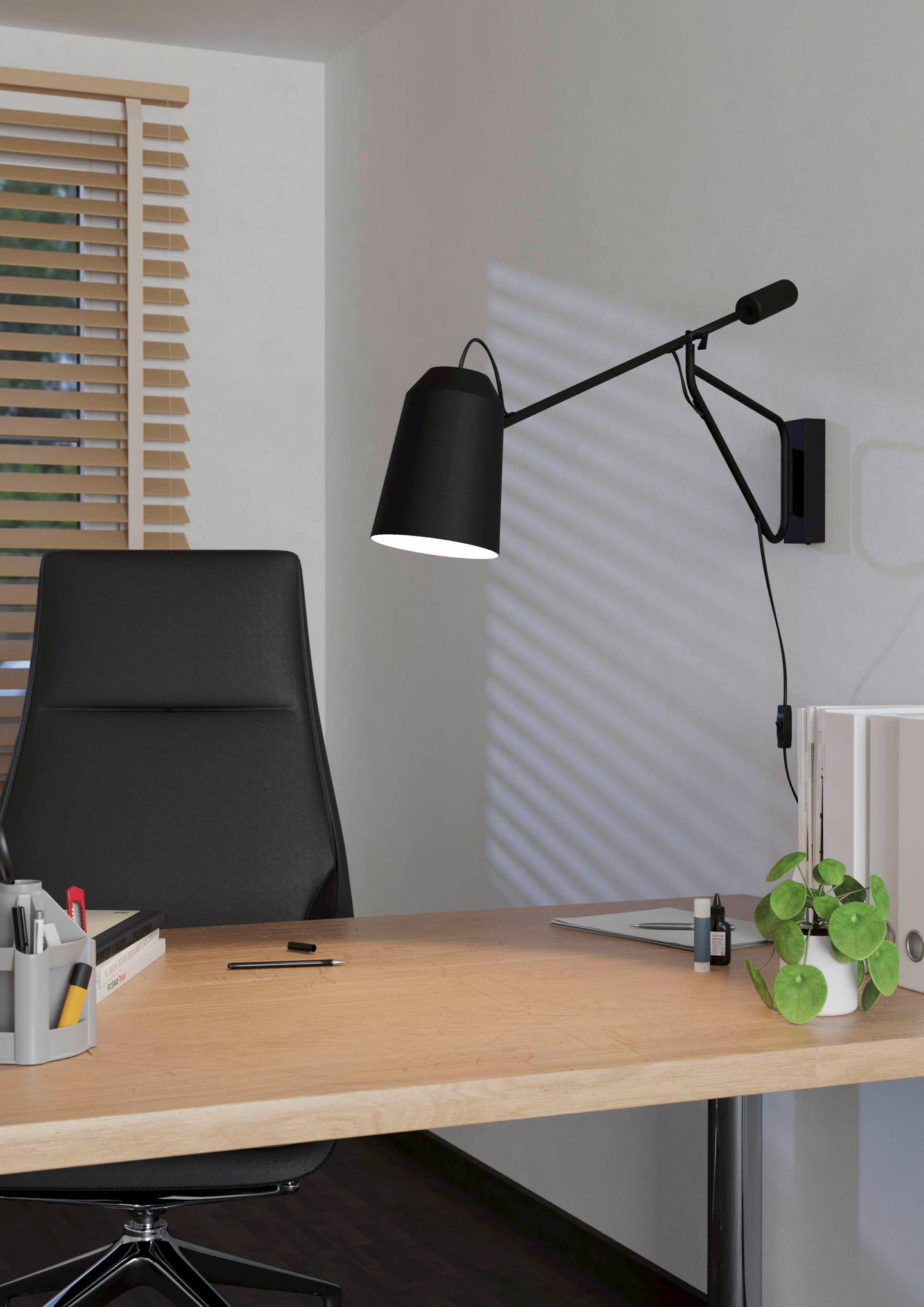 Seinävalaisin EGLO Loreto 1 28W 14x103x35cm musta/valkoinen