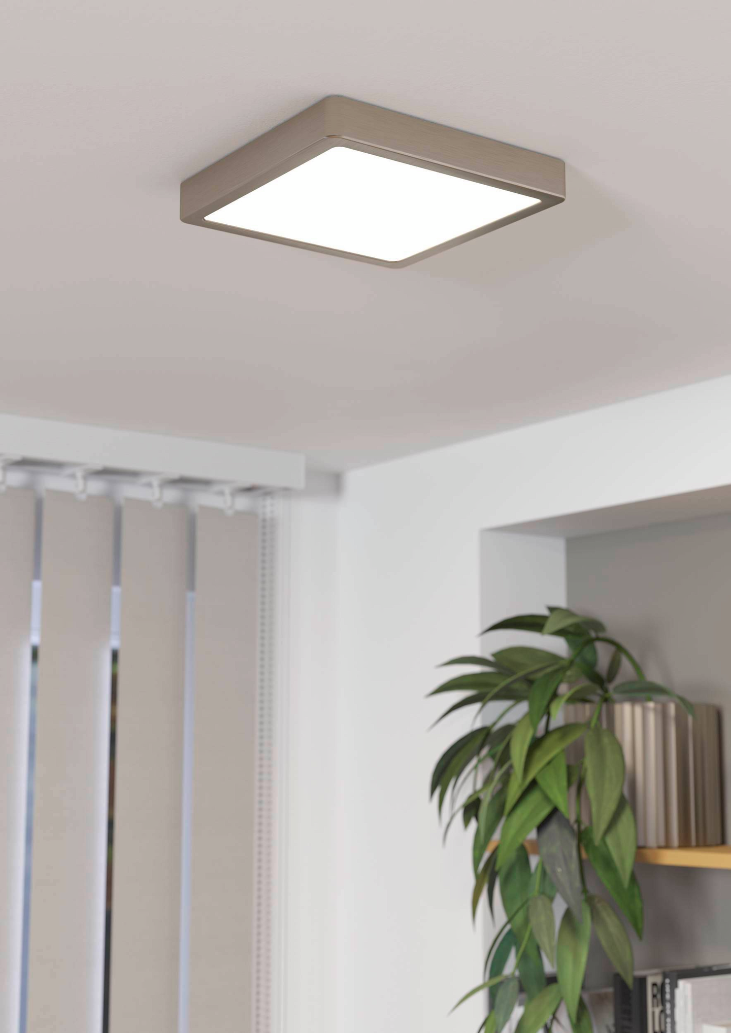 Plafondi EGLO Fueva 5 led 17W 21x21cm mattanikkeli/valkoinen