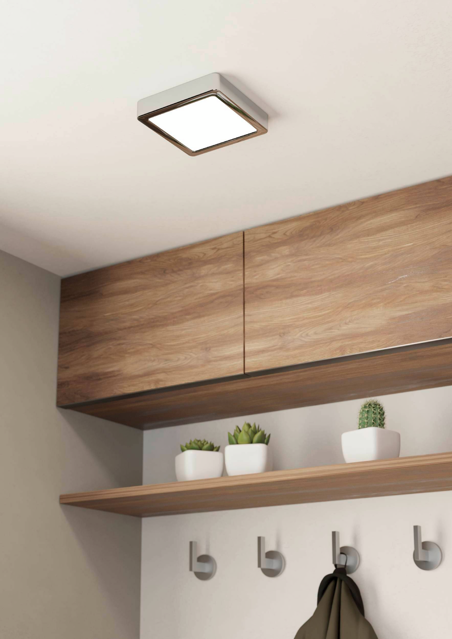 Plafondi EGLO Fueva 5 led 11W 16x16cm kromi/valkoinen