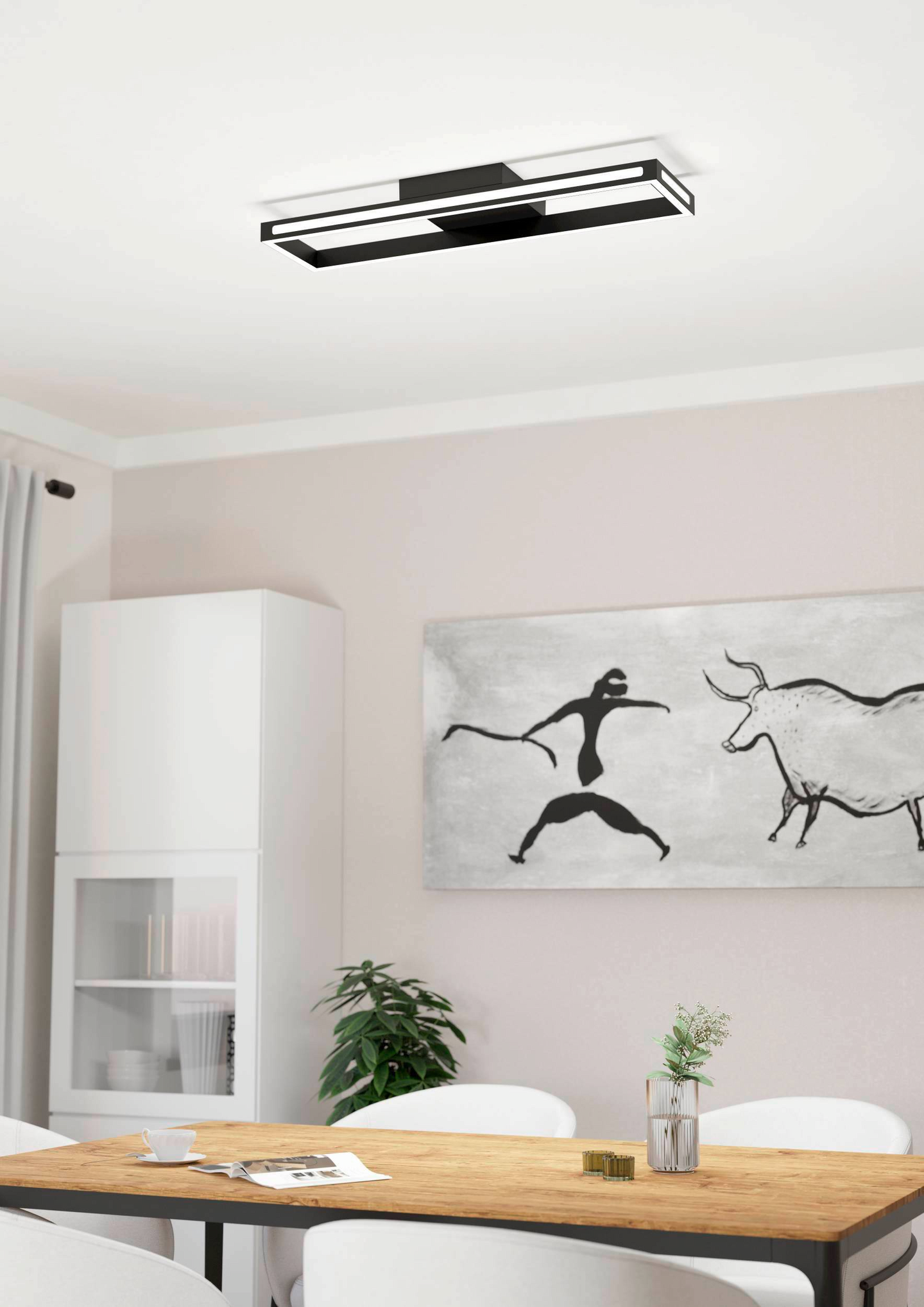 Kattovalaisin EGLO connect.z Salvilanas-Z led 21W 77x20cm musta/valkoinen