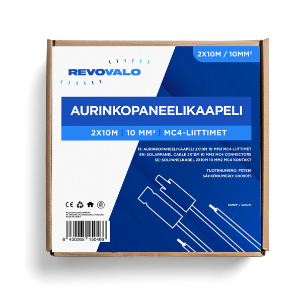 Aurinkopaneelikaapeli Revovalo PV-Offgrid 2x10m 10mm2