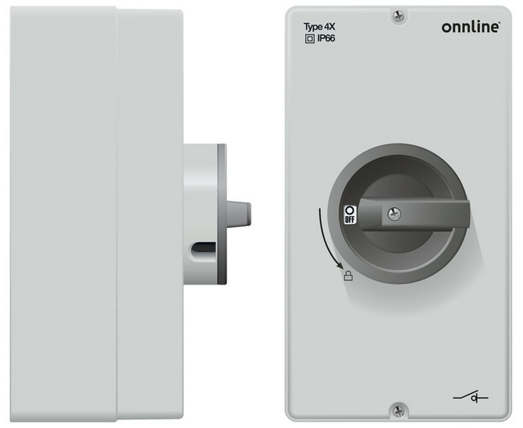 Turvakytkin vääntimellä Onnline Ontk S432 DC 4X32A 1500V IP66