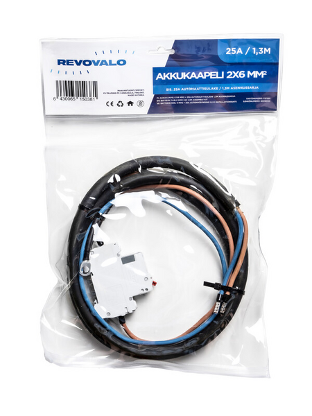 Akkukaapeli Revovalo PV-Offgrid 6mm2 C25 1,3m