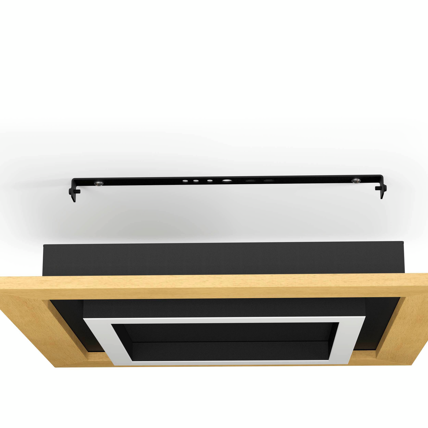 Plafondi EGLO Tirrenara led 4x5,4W 37x37cm musta/puu/valkoinen