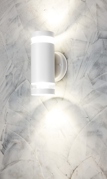 Ulkoseinävalaisin Airam Alppila XL-W IP44 GU10 2x35W valkoinen