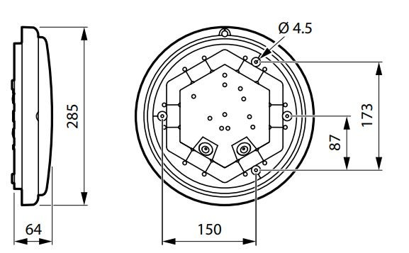 Yleisvalaisin PHILIPS Ledinaire Wall Wl070V Led11S/840 Psu II valkoinen