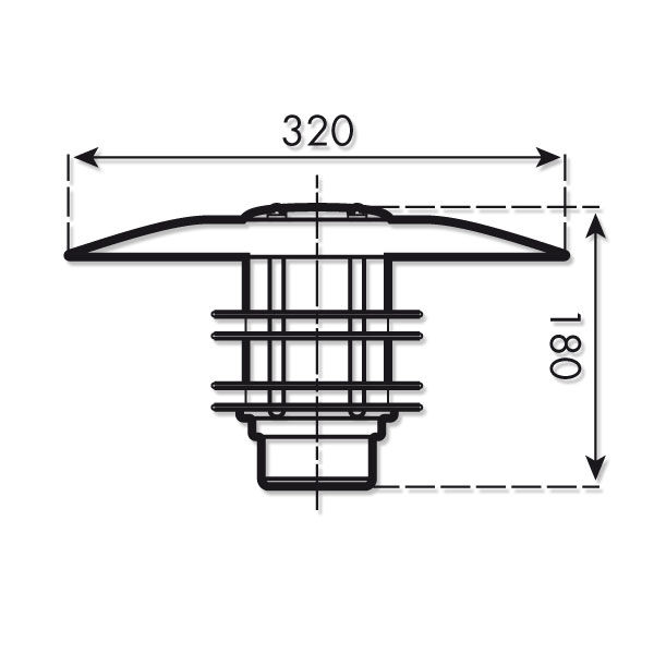 Pihapiirivalaisin Karlux Tavi IP23 100w E27 harmaa