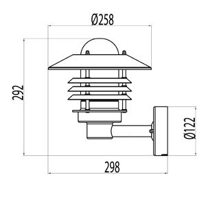 Ulkoseinävalaisin Ensto Averia AVG03AP IP44 75W E27 antiikkipronssi