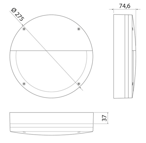 Ulkoseinävalaisin Airam Halo 14W 830/840 IP65 PCO antrasiitti