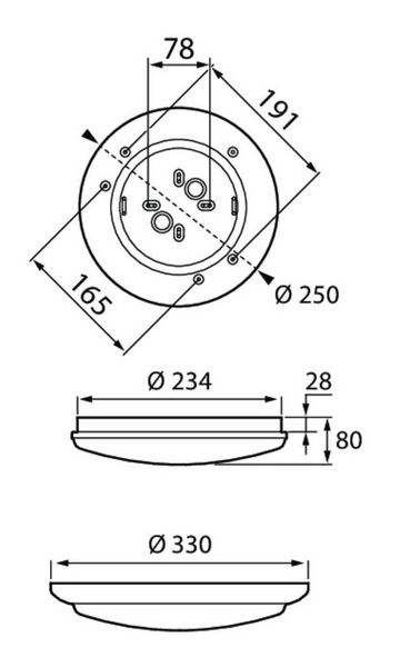 Tunnistinvalaisin Airam Lumi 250 IP44 6W/840 RA MS PCO valkoinen