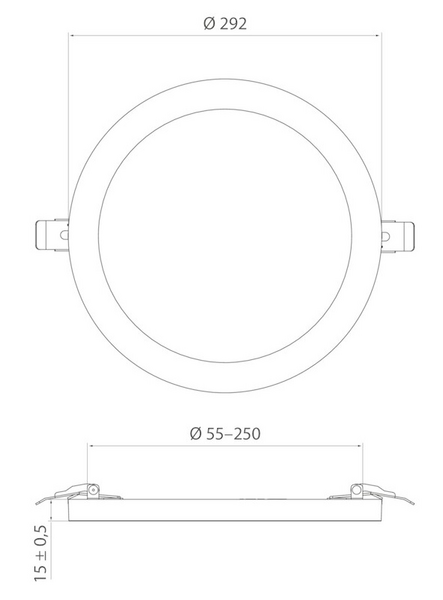 Alasvalo Airam Cio Multi IP20 16W 830/840/865 himmennettävä valkoinen
