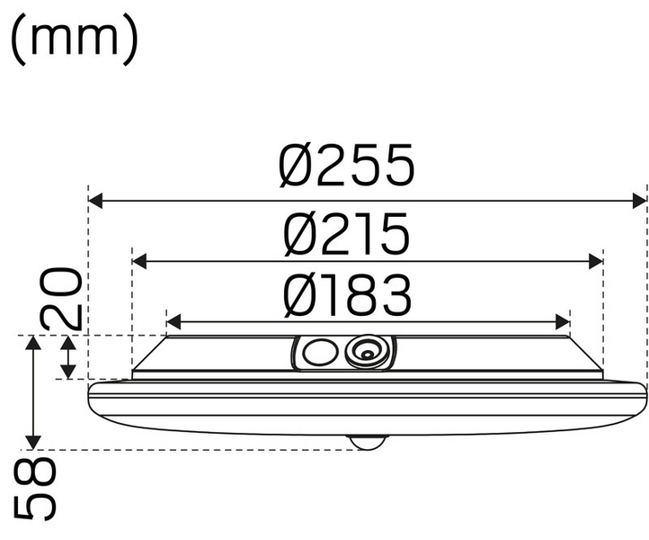 Pinta-asennusvalaisin Hide-a-lite Moon Slim PIR 255