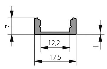 Led-profiili Airam Slimline opaali 1m