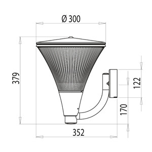 Pihapiirivalaisin Ensto Aaria AA03LED IP44 10W/840 AC C valkoinen