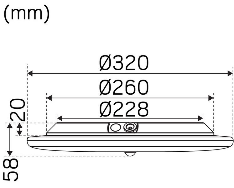 Pinta-asennusvalaisin Hide-a-lite Moon Slim PIR 320