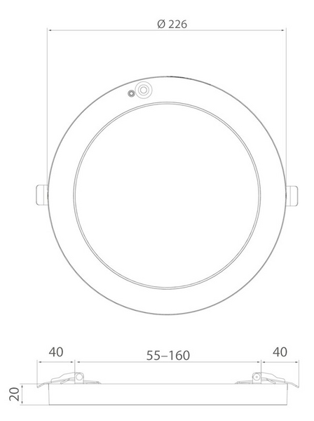 Alasvalo Airam Cio Multi IP20 12W 830/840/865 PIR valkoinen