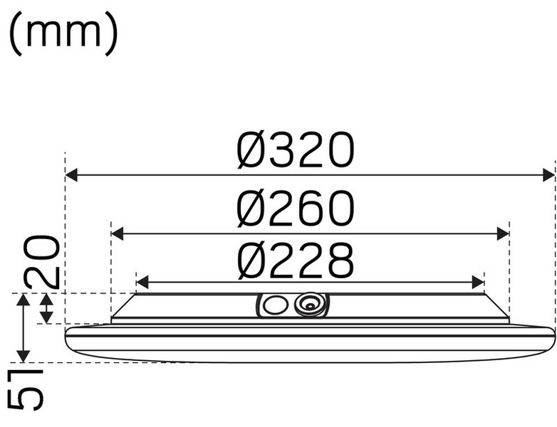Pinta-asennusvalaisin Hide-a-lite Moon Slim 320