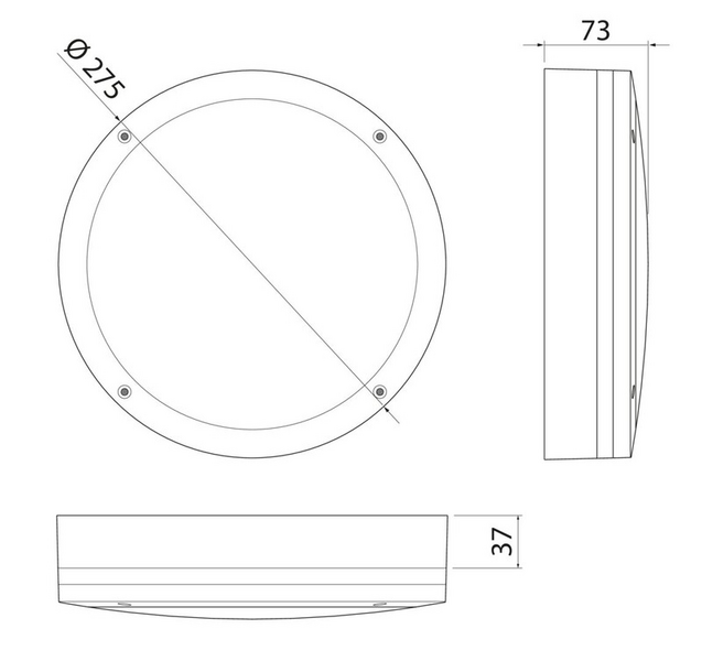 Ulkoseinävalaisin Airam Halo 14W 830/840 IP65 PCO antrasiitti