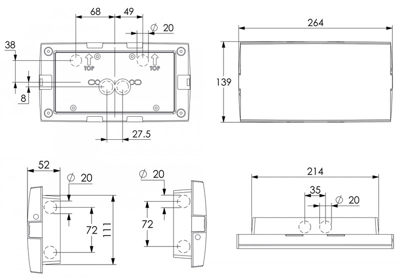 Turvavalaisin Teknoware Combo 24-230vac/dc IP40