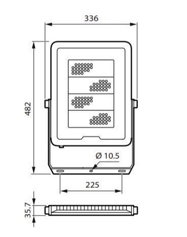 Valonheitin PHILIPS Ledinaire Fl Bvp165 Led240/840 PSU 200W AWB