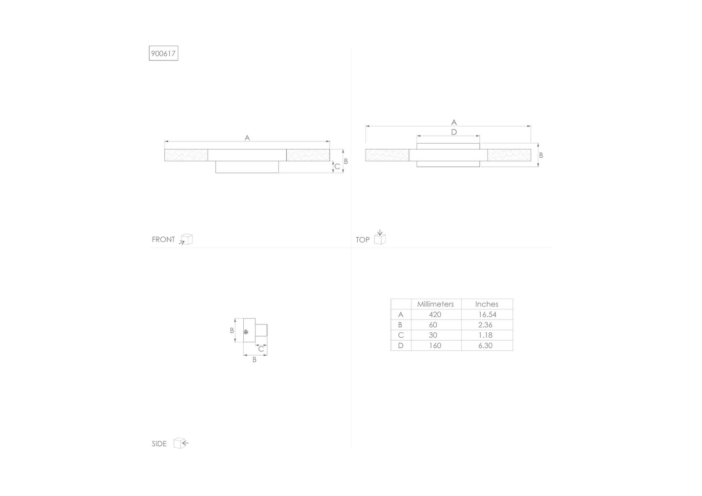 Peilivalaisin EGLO Alcudia led 2x5,5W 42x3cm musta/kromi